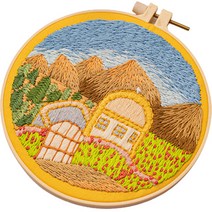 위즈앤위즈 누구나 DIY 프랑스자수 패키지 20cm, 산들녁 04, 1세트