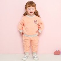 밀크마일 아동용 컬러배색 루즈핏 상하복 세트
