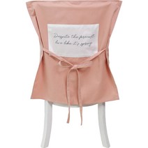 하늬통상 패브릭 식탁의자커버, 핑크