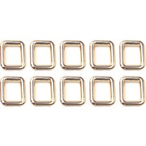 가방부자재 골드 사각링 15mm, 10개