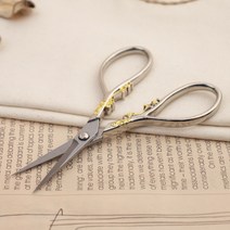 아트조이 DIY 펠트 펀치니들 겸용 빈티지 가위 11cm, 골드, 1개