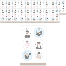 도나앤데코 졸업 6종 선물포장 5cm 원형 스티커 002, 20개, 앞으로 잘 지내