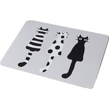 설렘하우스 빨아쓰는 소프트 검정 고양이 규조토 발매트 40 x 60 cm, Black + White