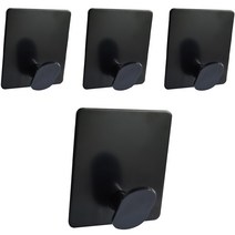 틸그린 스텐 욕실 수건 걸이, 4개, 블랙