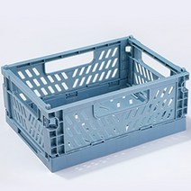 다용도 수납 정리함 폴딩 박스 M, 청블루, 1개