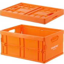 디와이 접이식 바구니 캠핑용 보관함 12L, 1개, 오렌지