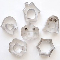 스테인레스 크리스마스 베이킹 쿠키틀 6종 세트 MP054, 1세트