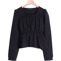 블리아 퍼프 셔링 러블리 크롭 블라우스 cpbl4922k2c