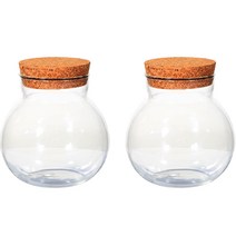 캔들 용기 볼단지 콜크 투명 350ml, 2개