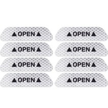 벤오토 도어 충돌방지 반사스티커, 화이트, 8개