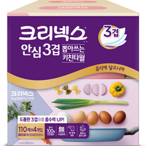 크리넥스 안심 3겹 뽑아쓰는 키친타월 110매, 4개입, 1개