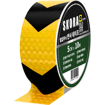 스코라 벌집무늬 야간 빛 반사 테이프, 옐로우 블랙, 1개