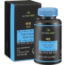 뉴트리코어 WCS 아연 ZINC 비타민D 셀렌 요오드 NOCHESTEM 60g, 1개, 60정