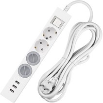 스윗홈 과부하차단 USB 3포트 멀티탭 4구 HOME-MO16AU4 + 안전커버 2p 세트, 5m, 1세트