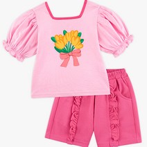 마리앤모리 아동용 튤립부케 상하의 세트