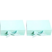 마켓감성 리본 플랩 선물상자 S, 민트, 2개