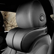 부테스 차량용 헤드레스트 목케어 쿠션, 블랙, 1개