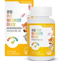 광동 키즈 멀티비타민 미네랄 90g, 60정, 1개