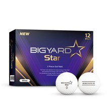 빅야드 넥센 스타 2피스 골프공, 화이트, 12개입, 1개