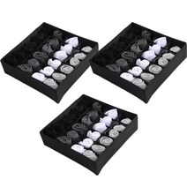 마켓피아 양말 속옷 수납 정리함 24칸, 02 블랙