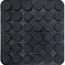 명가철물 3M 미끄럼방지 소음방지 실리콘 범폰 36p, 검정, 1개