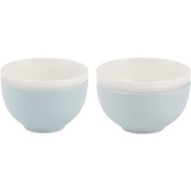 르난세 몽드 공기 2p + 대접 2p 세트, 크림화이트, 파우더블루