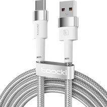 투키 3A 파워코어 USB-A to C타입 고속 충전 케이블, 화이트, 1개, 1m