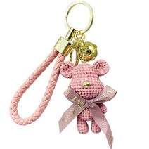 리버폭스 곰돌이 차량용 악세사리 키링, 1개, 핑크