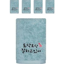 송월타올 굿잡 캘리그라피 세면타올 170g 30수 면사 SN, 터키스, 5개