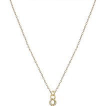 오플랑 여성용 14K도금 써클 큐빅 목걸이