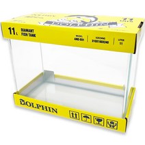 돌핀 올디아망 곡사각 오픈어항 11L AMZ D-31, 투명