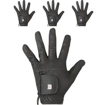 브렌스 메탈블랙 합피 남성 여성 왼손 골프장갑 4장, 블랙