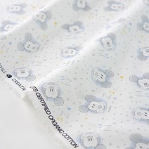 코튼빌 미키마우스 오가닉 원단 디즈니 순면 30수 원단 미키 드리밍, 혼합색상