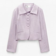 미쏘 여성용 변형카라 숏 트위드 자켓