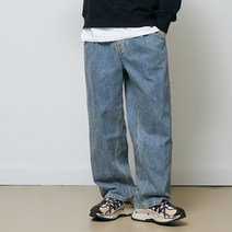 스파오 남성용 데일리지 원턱 와이드 진 SPTJD23C54