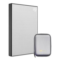 씨게이트 ONE TOUCH 외장하드 + 파우치, 1TB, Silver
