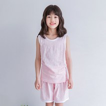 유라비 아동용 콕스 민소매 상하복 세트