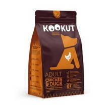 쿠쿳 어덜트 그레인프리 강아지 건식사료, 치킨 + 오리, 1.5kg, 1개