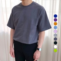 오티디 남녀공용 오버핏 무지 반팔 티셔츠