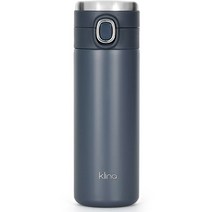 클리나 엣지 온도표시 원터치 텀블러, 420ml, 네이비