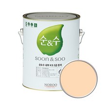 노루페인트 순앤수 KS 2급 벽지 벽면용 수성페인트 4L, 피치05 NR2085, 1개