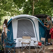 데카트론 에어 세컨즈 공기 주입식 암막 캠핑 텐트, 혼합색상, 4인용