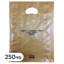 팩스타 펀칭 비닐 포장봉투 가로 25cm x 세로 35cm PE25, 금색, 250개입