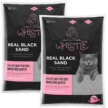 휘슬 리얼블루 고양이 모래 무향 리필, 7kg, 2개