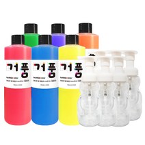 스노우키즈 핑거페인트 거품 물감, 6색, 250ml, 풀세트(핑크,블루,옐로우,그린,퍼플,오렌지)