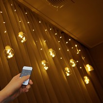 파인블루 LED 모던서클 가렌더 리모컨 줄조명, 웜 화이트