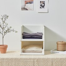 씨밀렉스 닛띵 슬라이드 정리함 오픈형 대, 아이보리, 2개