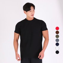 남자다잉 남성용 리얼 머슬핏 헨리넥 반팔 티셔츠