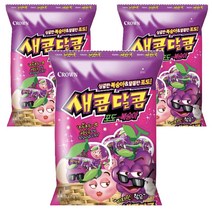 크라운 새콤달콤 포도-복숭아, 200g, 3개