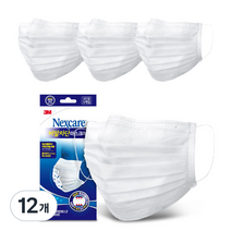 넥스케어 비말차단마스크 화이트 KF-AD, 5개입, 12개